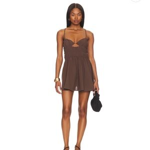 Backless Brown Dress